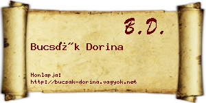 Bucsák Dorina névjegykártya
