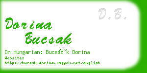 dorina bucsak business card